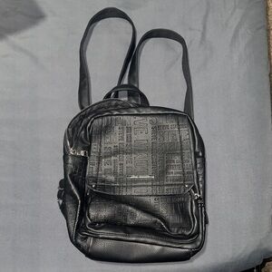 Black Leather Backpack
